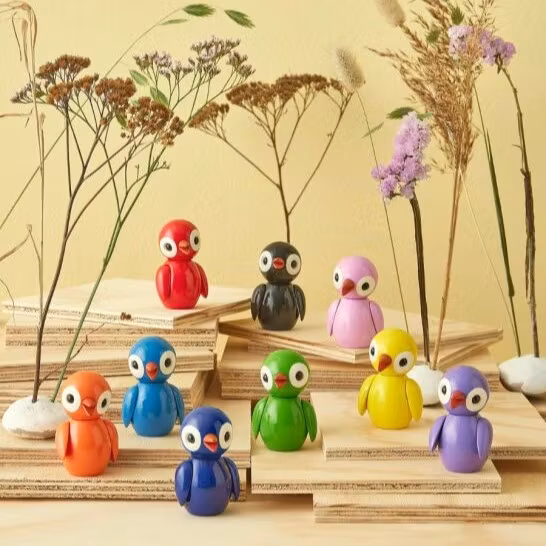 Spring Birds Dazzling Dark Blue