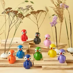 Spring Birds Playful Purple