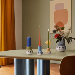 Blockljusstake Olga grön 12 cm