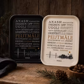 Bricka Piteå svart 20*27