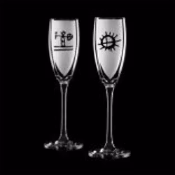 Champagneglas "frost" 2-pack