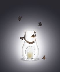 Ljuslykta design white light 29,5 cm