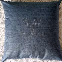 Kuddfodral "fjällbrus - ljudet av tystnaden"