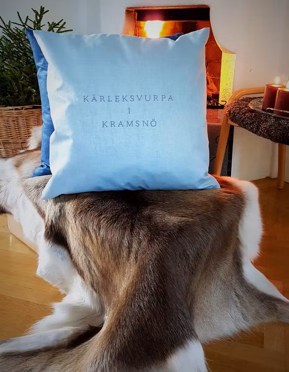 Kuddfodral "kärleksvurpa i nysnö"