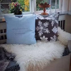 Kuddfodral "kärleksvurpa i nysnö"