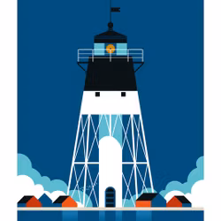 Poster Jävre fyr 50x70