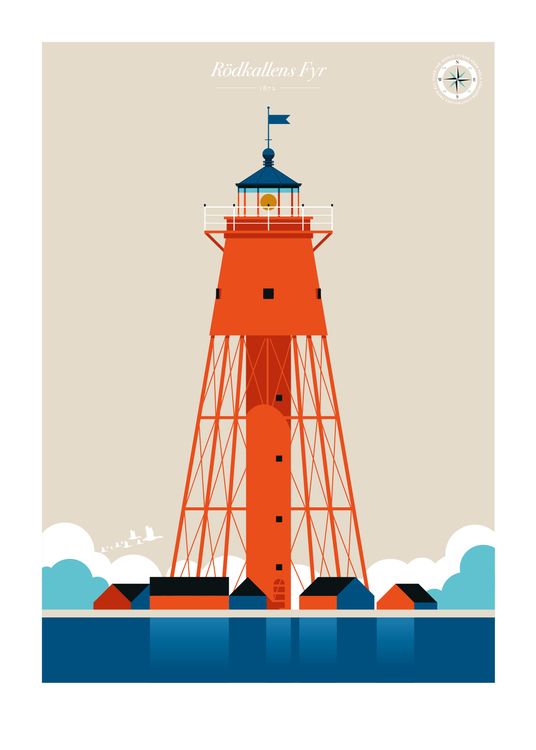 Poster Rödkallens fyr 50x70