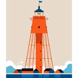 Poster Rödkallens fyr 50x70