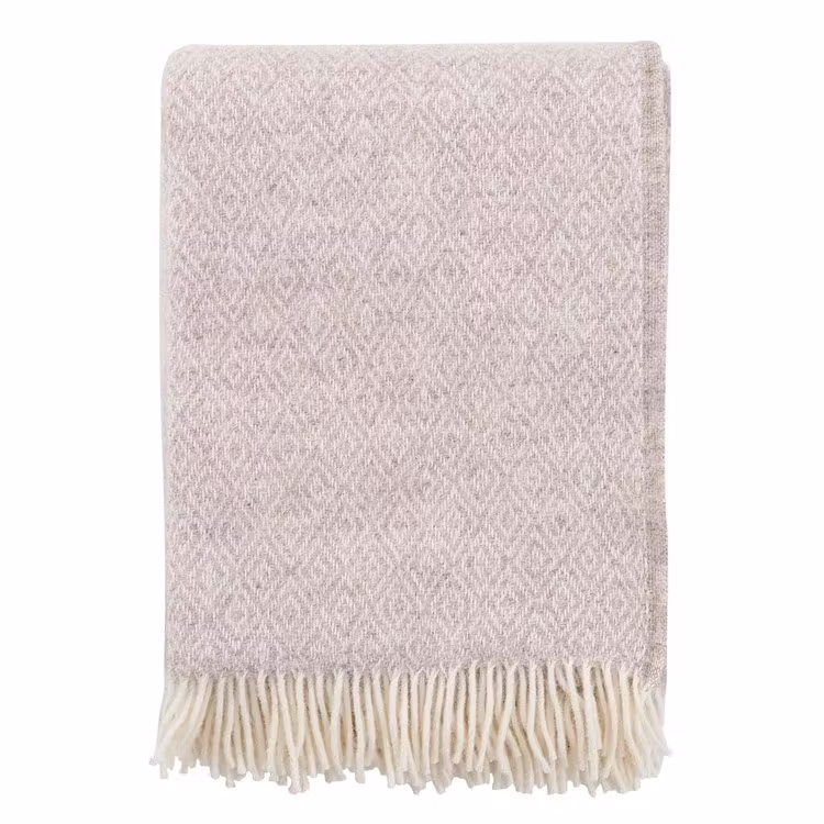 Ullpläd "stella" beige