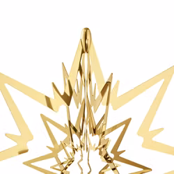 Julgransstjärna guldpläterad stor
