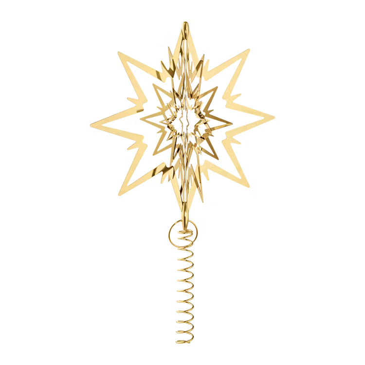 Julgransstjärna guldpläterad stor