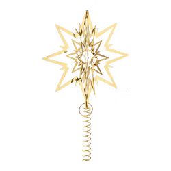 Julgransstjärna guldpläterad stor