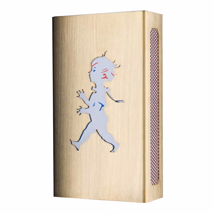 Tändsticksaskfodral liten mässing