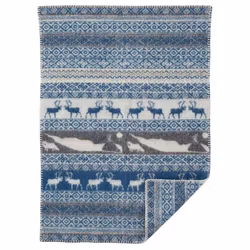 Barnfilt "Sarek baby" grå/blå 65*90