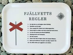 Bricka "fjällvettsregler"