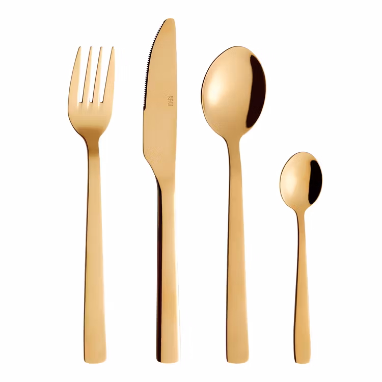 Bestickset 16 delar guld