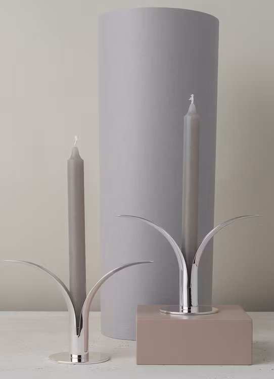 Ljusstake lilja silver