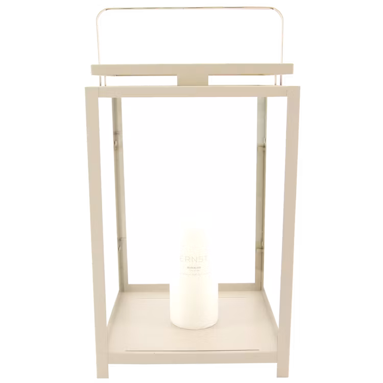 Ljuslykta för blockljus beige
