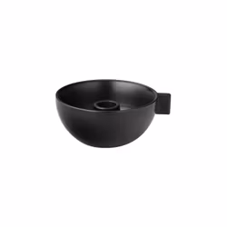 Ljusskål stengods svart 5 cm