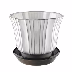 Kruka vit A5 med fat