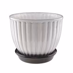 Kruka vit N5 med fat