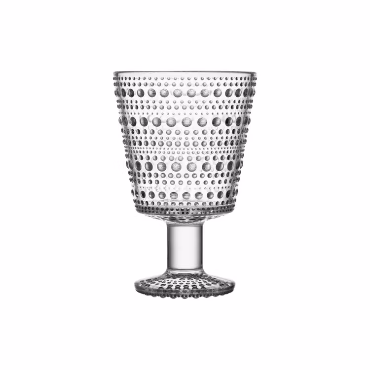 Glas Kastehelmi på fot 26 cm 2-pack klar