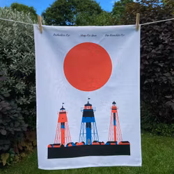 Handduk med Piteå fyrar