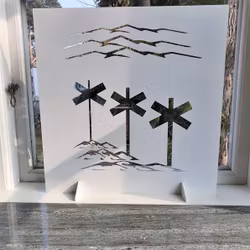Fönsterskärm/insynsskydd ledkryss
