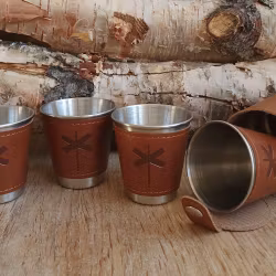 Snappsglas i rostfritt stål