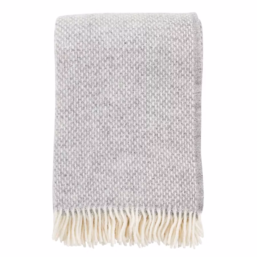 Ullpläd "Preppy" grå