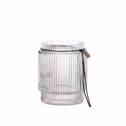 Glasvas räfflad 14 cm