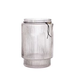 Glasvas räfflad 28 cm