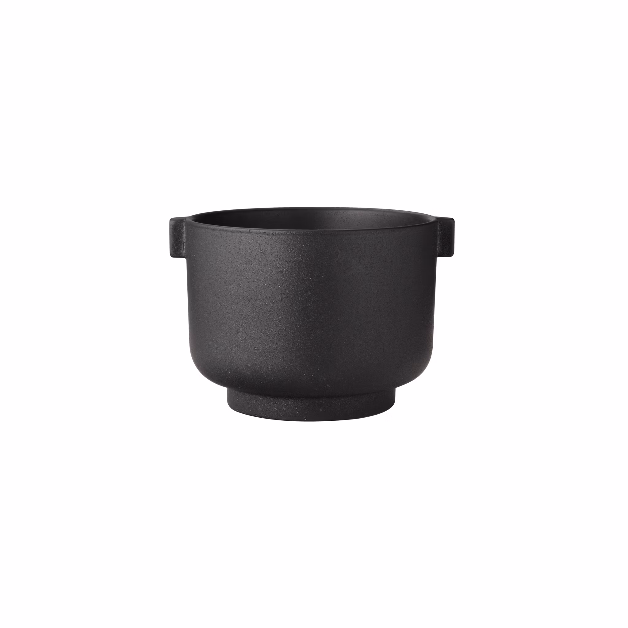 Kruka med öra svart 15 cm