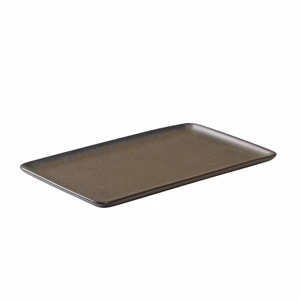 Tallrik rektangulär brun