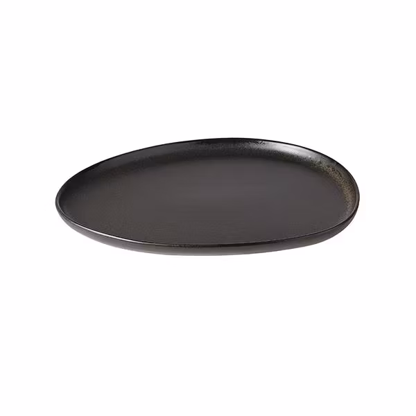Tallrik svart oval
