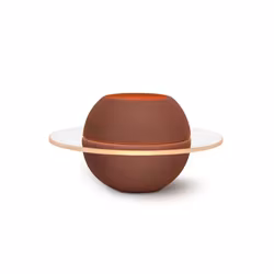 Värmeljusstake sfär red earth