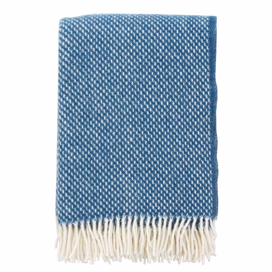 Ullpläd Preppy blå