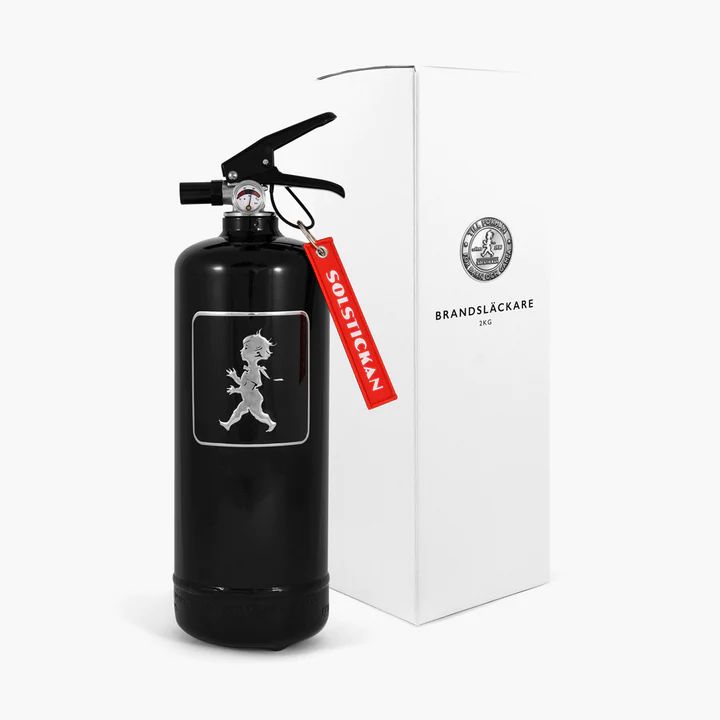Brandsläckare 2 kg svart/silver