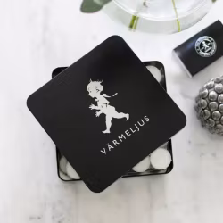 Värmeljuslåda svart/silver