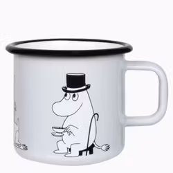 Mugg emaljerad "muminpappa" 3,7 dl