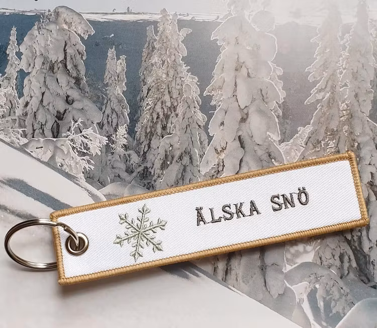 Nyckelring "älska snö"