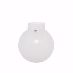 Glasvas rund vit 22 cm