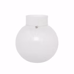 Glasvas rund vit 25 cm