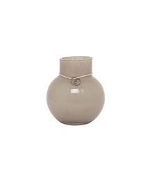 Glasvas rund beige 10 cm