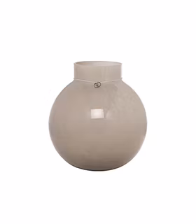 Glasvas rund beige 22 cm