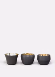 Ljuslyktor Kin 3-pack mörkgrå
