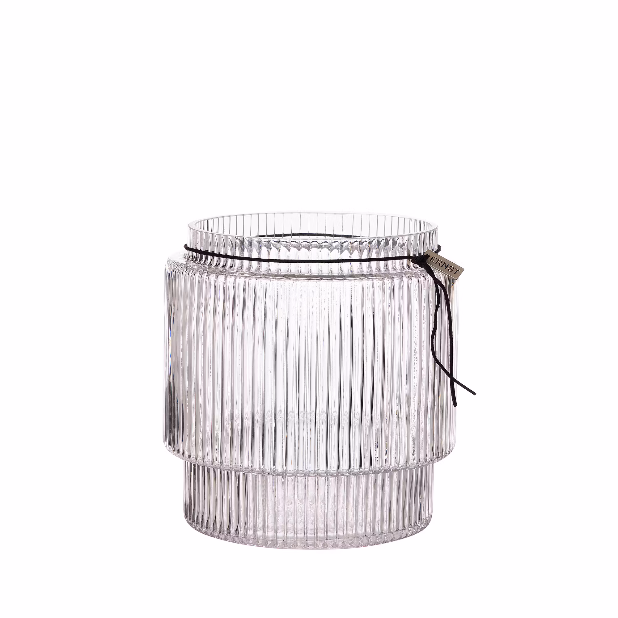 Glasvas räfflad 20 cm