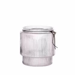 Glasvas räfflad 20 cm