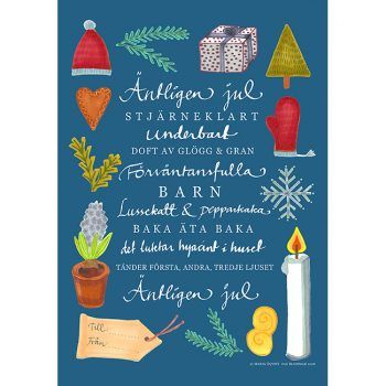 Poster "äntligen jul" 50*70