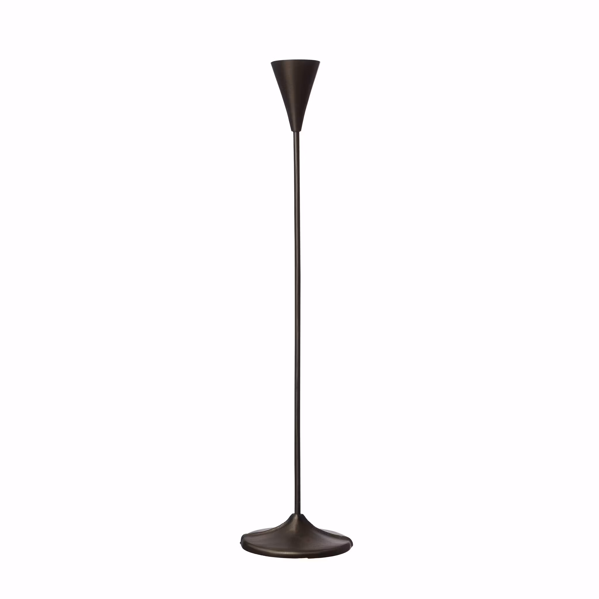 Ljusstake svart metall 35 cm